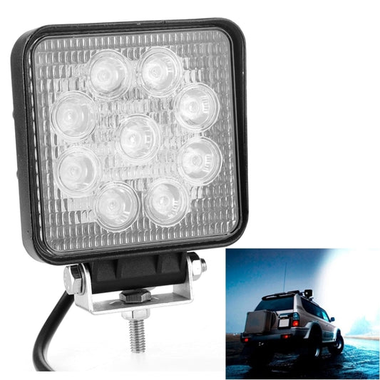 27W Bridgelux 2150lm 9 LED White Light Condenser Engineering Lamp / Waterproof IP67 SUVs Light, DC 10-30V(Black) - In Car by buy2fix | Online Shopping UK | buy2fix