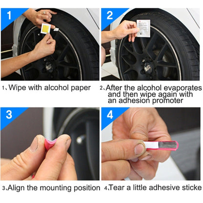 Universal Decorative Scratchproof Stickup 8M Flexible Car Wheel Hub TRIM Mouldings Decoration Strip(Red) - Decorative Strip by buy2fix | Online Shopping UK | buy2fix