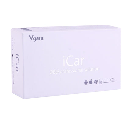 Vgate iCar3 Super Mini OBDII Bluetooth V3.0 Car Scanner Tool, Support Android OS, Support All OBDII Protocols(Black) - Code Readers & Scan Tools by Vgate | Online Shopping UK | buy2fix