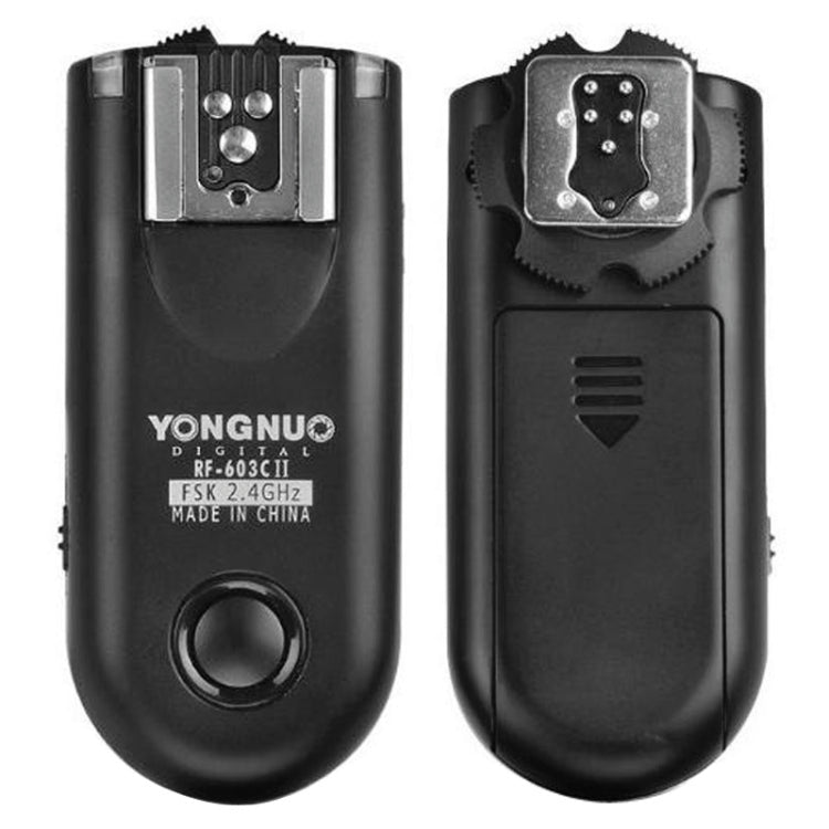 2 PCS YONGNUO RF603C II FSK 2.4GHz Wireless Flash Trigger with C1 Shutter Connecting Cable - Wireless Flash Trigger by YONGNUO | Online Shopping UK | buy2fix