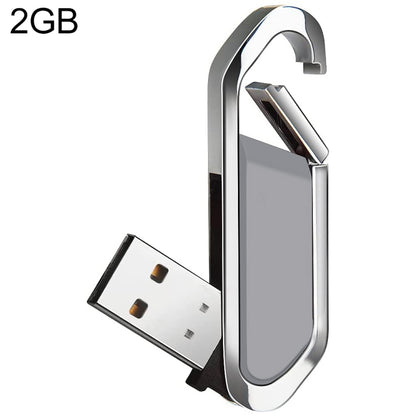 2GB Metallic Keychains Style USB 2.0 Flash Disk (Grey)(Grey) - Computer & Networking by buy2fix | Online Shopping UK | buy2fix