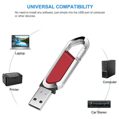 8GB Metallic Keychains Style USB 2.0 Flash Disk (Red)(Red) - Computer & Networking by buy2fix | Online Shopping UK | buy2fix