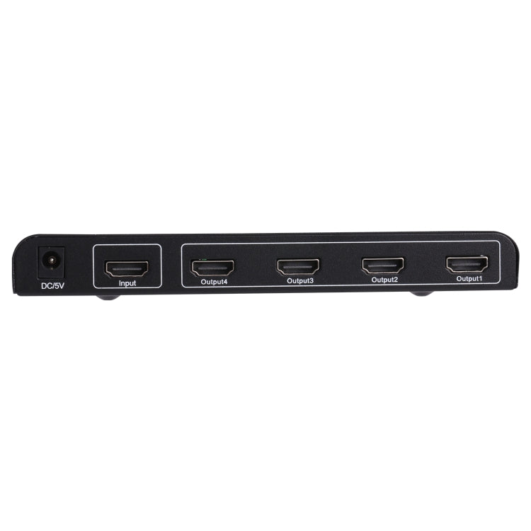 1080P 1x4 HDMI Splitter, 1.4 Version, EU Plug(Black) - Splitter by buy2fix | Online Shopping UK | buy2fix