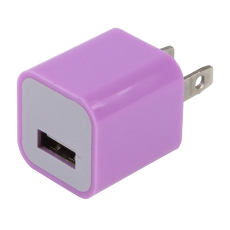 US Plug USB Charger(Purple) - Apple Accessories by buy2fix | Online Shopping UK | buy2fix