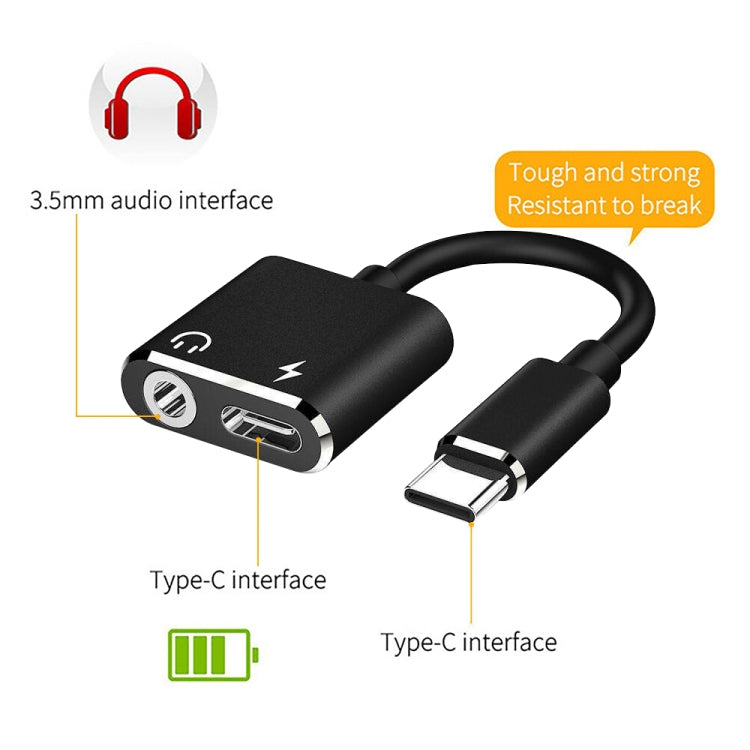 ENKAY Hat-prince HC-10 USB-C / Type-C + 3.5mm Jack to USB-C / Type-C Charge Audio Adapter Cable - Audio Adapter by ENKAY | Online Shopping UK | buy2fix