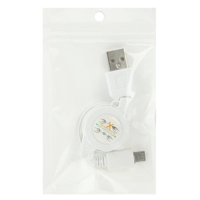 USB 2.0 to Micro USB Retractable Data Cable, Length: 10cm (Can be Extended to 75cm)(White) - Micro USB Cable by buy2fix | Online Shopping UK | buy2fix