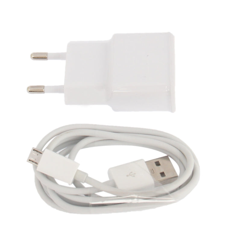 Micro 5 Pin USB Sync Cable + EU Plug Travel Charger for Galaxy i9500 / i9300 / i9220 / N7000 / i9100 / S5830 / i9082 /i9260 / HTC G21/G18/G17/G12/G10 / Blackberry Z10 / Q10 / 9900 / 9800/ 8900 / LG / HTC / Sony Xperia Series etc (EU Plug)(White) - Mobile Accessories by buy2fix | Online Shopping UK | buy2fix