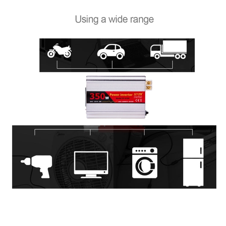 SUVPR DY-8105 350W DC 12V to AC 220V Car Power Inverter with 500mA USB Port & Universal Power Socket - Others by SUVPR | Online Shopping UK | buy2fix