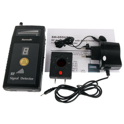 RF Signal Detector / Wireless & Wired Camera Detector / Bug Detector / Radio Frequency Devices with Digit Sensitivity Display (SH-055U8L)(Black) - Security by buy2fix | Online Shopping UK | buy2fix