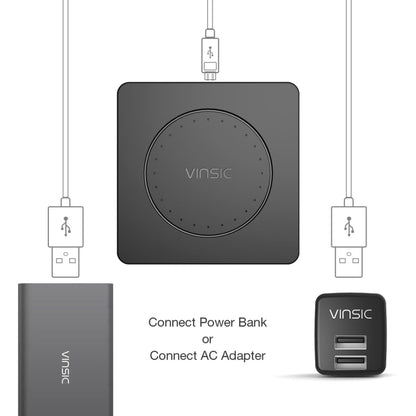 Vinsic 5V 1A Output Qi Standard Portable Wireless Charger Pad - Apple Accessories by VINSIC | Online Shopping UK | buy2fix