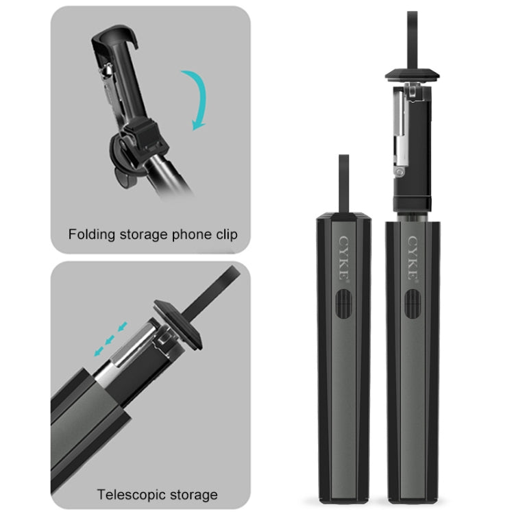 CYKE P9 Universal Stretchable Hidden One-piece Wireless Bluetooth Selfie Stick(Black) - Selfie Sticks by CYKE | Online Shopping UK | buy2fix