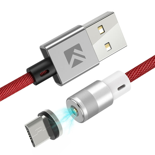 FLOVEME 1m 2A Output 360 Degrees Casual USB to Micro USB Magnetic Charging Cable, Built-in Blue LED Indicator, for Samsung Galaxy S7 & S7 Edge / LG G4 / Huawei P8 / Xiaomi Mi4 and other Smartphones (Red) - Mobile Accessories by FLOVEME | Online Shopping UK | buy2fix
