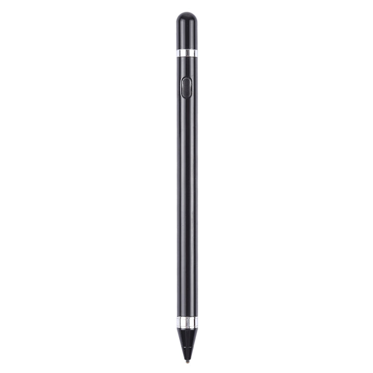 Short Universal Rechargeable Capacitive Touch Screen Stylus Pen with 2.3mm Superfine Metal Nib, For iPhone, iPad, Samsung, and Other Capacitive Touch Screen Smartphones or Tablet PC(Black) - Stylus Pen by buy2fix | Online Shopping UK | buy2fix