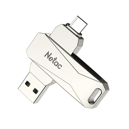 Netac U782C 128GB USB-C / Type-C + USB 3.0 360 Degrees Rotation Zinc Alloy Flash Drive OTG U Disk -  by Netac | Online Shopping UK | buy2fix