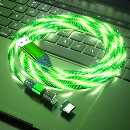 2.4A USB to USB-C / Type-C 540 Degree Bendable Streamer Magnetic Data Cable, Cable Length: 1m (Green) - Mobile Accessories by buy2fix | Online Shopping UK | buy2fix