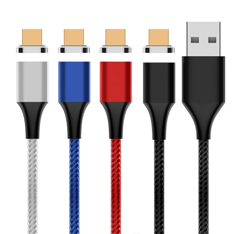 M11 3A USB to Micro USB Nylon Braided Magnetic Data Cable, Cable Length: 1m(Black) - Mobile Accessories by buy2fix | Online Shopping UK | buy2fix