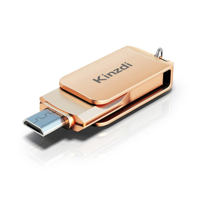 Kinzdi 64GB USB + Type-C Interface Metal Twister Flash Disk V8 (Rose Gold) - USB Flash Drives by Kinzdi | Online Shopping UK | buy2fix