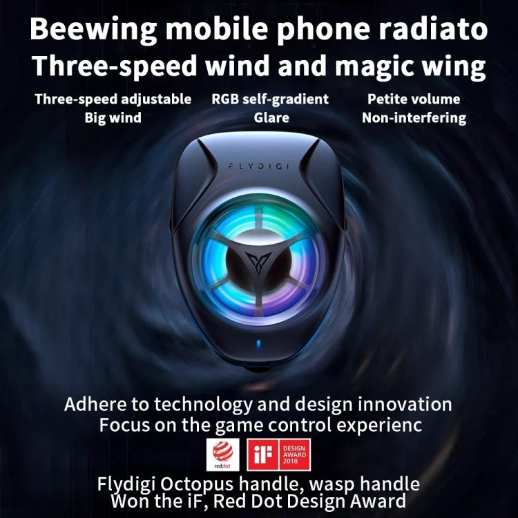 FLYDIGI Portable Mobile Phone Cooling Fan Radiator(Black) - Cooling Fan Radiator by FLYDIGI | Online Shopping UK | buy2fix