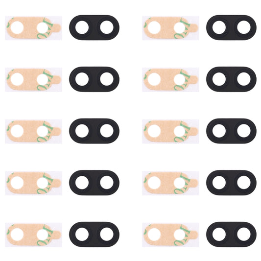 For Galaxy C8 / C710 10pcs Back Camera Lens Cover with Sticker (Black) - Camera by buy2fix | Online Shopping UK | buy2fix