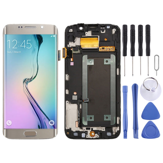 Original LCD Screen and Digitizer Full Assembly with Frame For Samsung Galaxy S6 Edge SM-G925F (Gold) - LCD Screen by buy2fix | Online Shopping UK | buy2fix