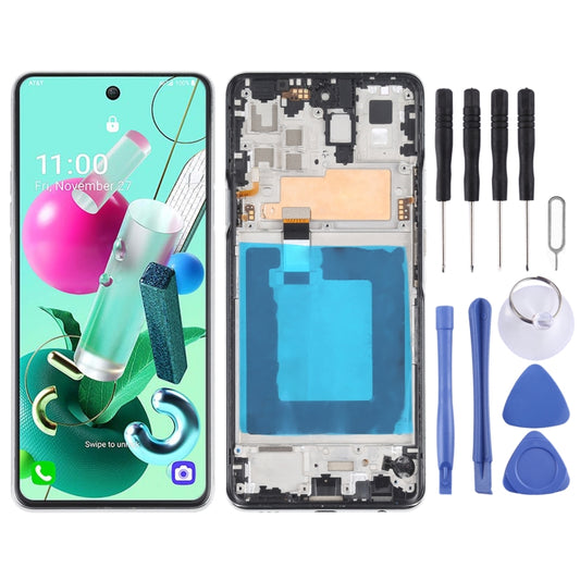 Original LCD Screen for LG Q92 5G Digitizer Full Assembly with Frame (Silver) - For LG by buy2fix | Online Shopping UK | buy2fix