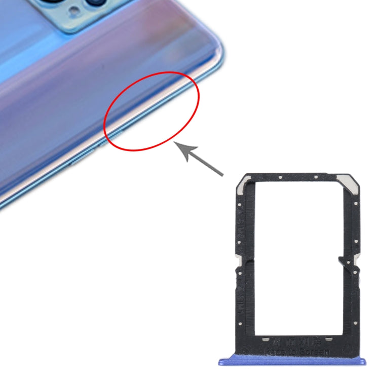 For Realme 9 Pro+ SIM Card Tray + SIM Card Tray (Blue) - Repair & Spare Parts by buy2fix | Online Shopping UK | buy2fix