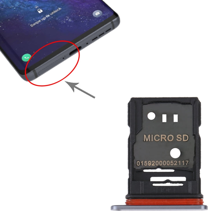 For TCL 20 Pro 5G Original SIM Card Tray + Micro SD Card Tray (Grey) - Others by buy2fix | Online Shopping UK | buy2fix