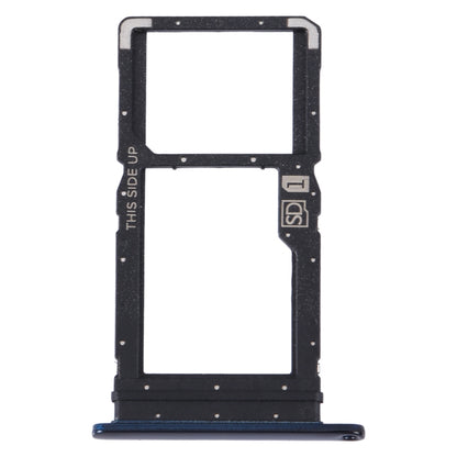 For Motorola Moto One Fusion Plus Original SIM Card Tray + Micro SD Card Tray (Blue) - Repair & Spare Parts by buy2fix | Online Shopping UK | buy2fix