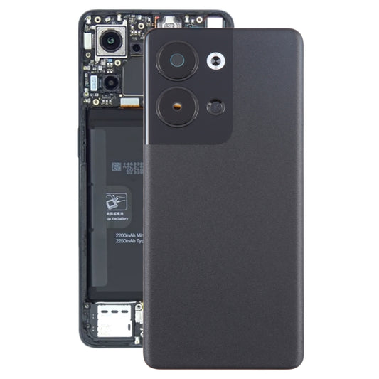 For OPPO Reno9 Original Battery Back Cover with Camera Lens Cover(Black) - Back Cover by buy2fix | Online Shopping UK | buy2fix