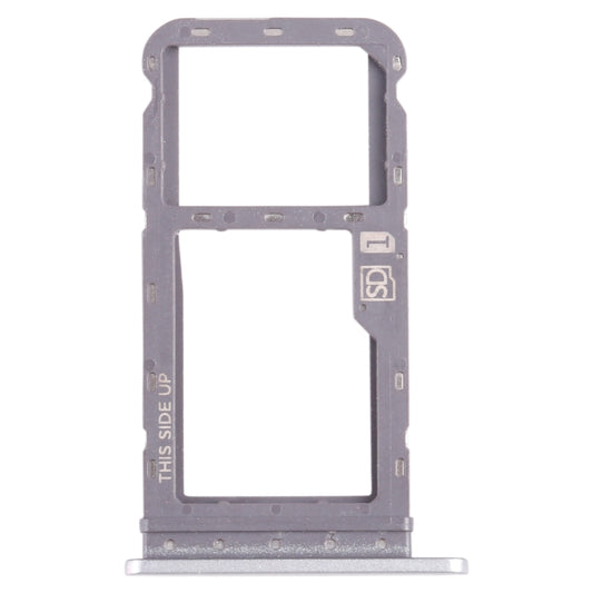 For Motorola Moto G Power 2021 SIM Card Tray + Micro SD Card Tray (Silver) - Card Socket by buy2fix | Online Shopping UK | buy2fix