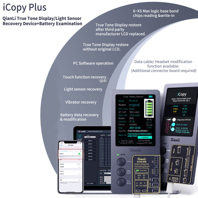 Qianli iCopy Plus 3 in 1 LCD Screen Original Color Repair Programmer For iPhone - Repair Programmer by QIANLI | Online Shopping UK | buy2fix