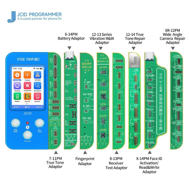 JC V1SE Testing Repair Vibration Board Adaptor For iPhone 12-13 Pro Max - Test Tools by JC | Online Shopping UK | buy2fix