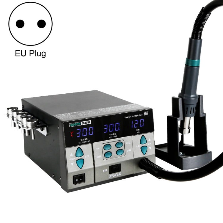 SUGON 8610-DX Hot Air Gun Station, EU Plug - Heat Guns by buy2fix | Online Shopping UK | buy2fix