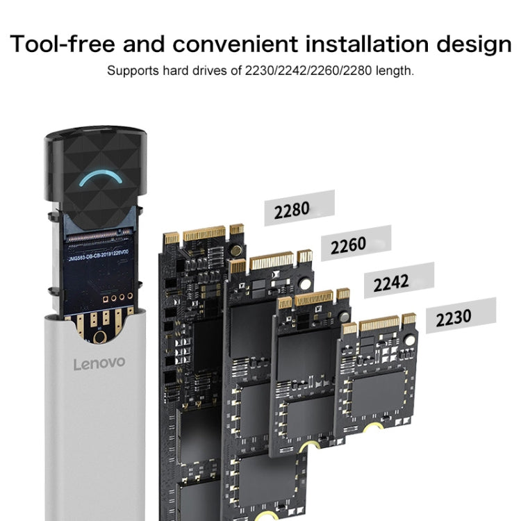 Lenovo M-02 M.2 NVME Mobile Hard Disk Case - HDD Enclosure by Lenovo | Online Shopping UK | buy2fix