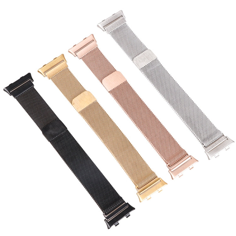 For OPPO Watch 46MM Smart Watch Milanese Stainless Steel Metal Watch Band(Rose) - Smart Wear by buy2fix | Online Shopping UK | buy2fix