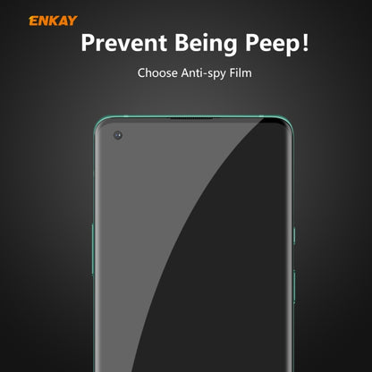 For OnePlus 8 ENKAY Hat-Prince 0.26mm 9H 3D Curved Heat Bending Privacy Anti-spy Full Screen Tempered Glass Film - Huawei Tempered Glass by ENKAY | Online Shopping UK | buy2fix