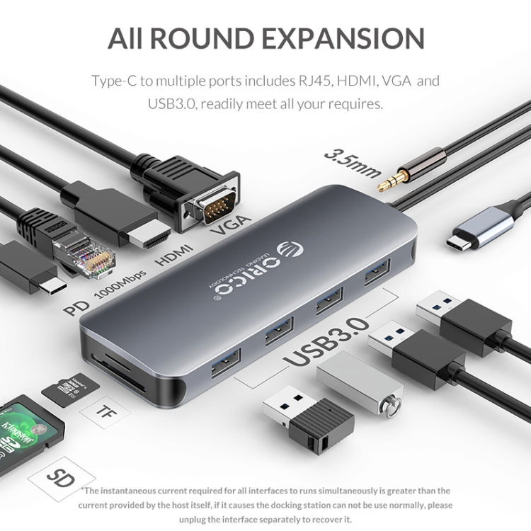 ORICO MC-U111P  11 in 1 Multifunction Docking Station - USB HUB by ORICO | Online Shopping UK | buy2fix