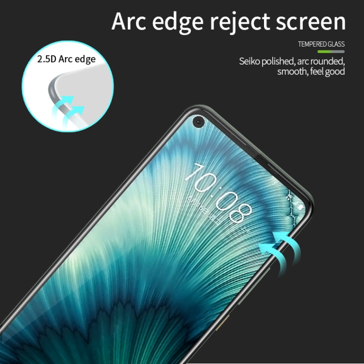 For HTC U20 PINWUYO 9H 2.5D Full Screen Tempered Glass Film(Black) - Huawei Tempered Glass by PINWUYO | Online Shopping UK | buy2fix