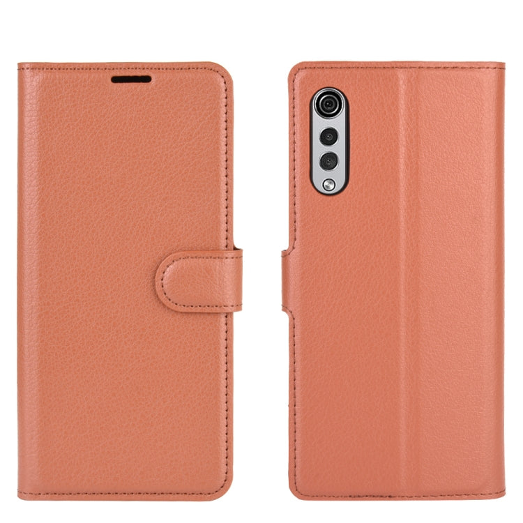 For LG Velvet Litchi Texture Horizontal Flip Protective Case with Holder & Card Slots & Wallet(Brown) - Mobile Accessories by buy2fix | Online Shopping UK | buy2fix
