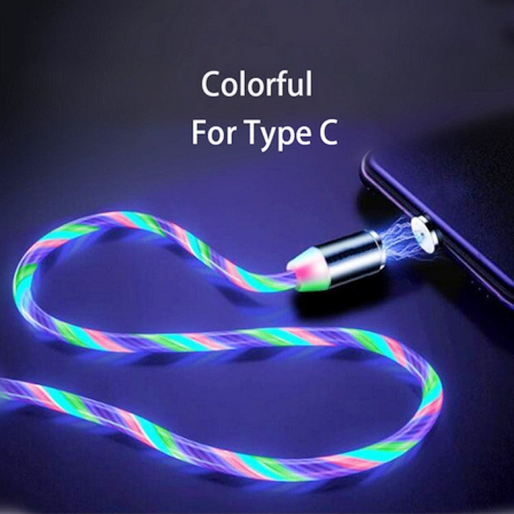 USB to Type-C / USB-C Magnetic Suction Colorful Streamer Mobile Phone Charging  Cable, Length: 1m(Color Light) - Mobile Accessories by buy2fix | Online Shopping UK | buy2fix