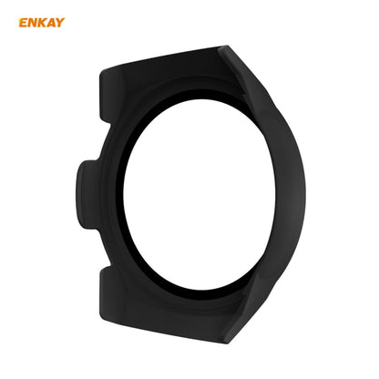 For Huawei Watch GT 2e 46mm ENKAY Hat-Prince ENK-AC8203 Full Coverage PC Frosted Case + 9H Tempered Glass Film(Transparent) - Watch Cases by ENKAY | Online Shopping UK | buy2fix