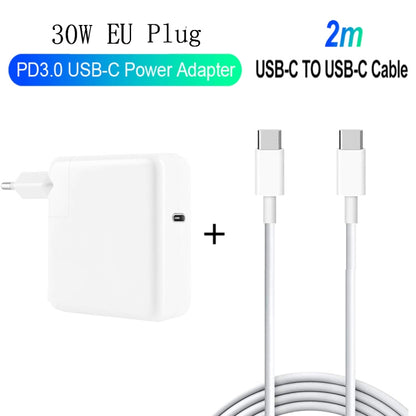 2 in 1 PD 30W USB-C / Type-C + 3A PD 3.0 USB-C / Type-C to USB-C / Type-C Fast Charge Data Cable Set, Cable Length: 2m, EU Plug - Mobile Accessories by buy2fix | Online Shopping UK | buy2fix