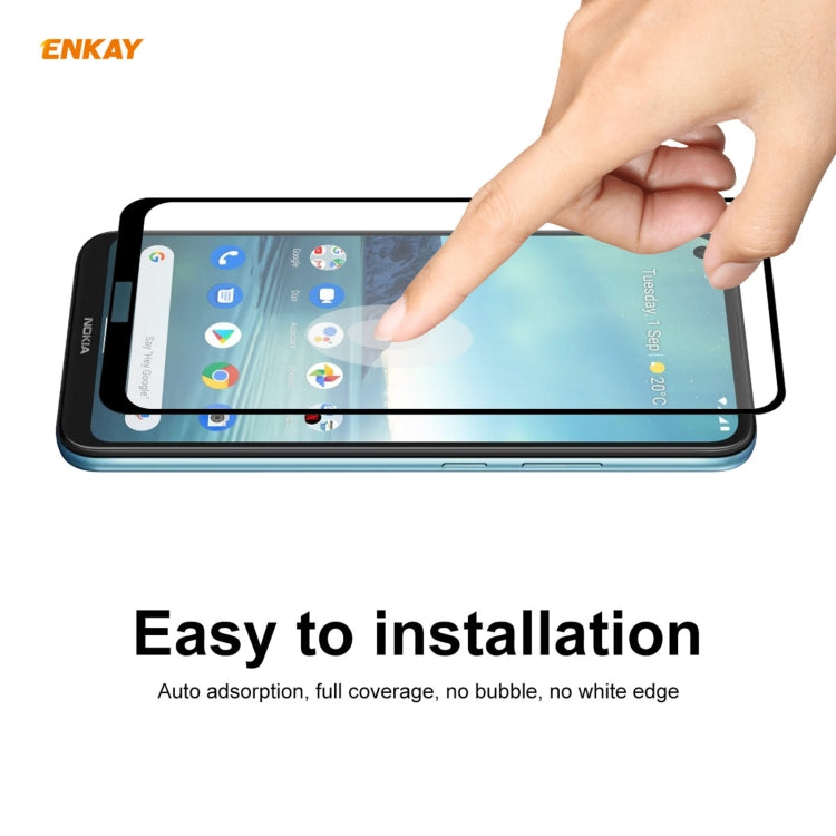 For Nokia 3.4 2 PCS ENKAY Hat-Prince Full Glue 0.26mm 9H 2.5D Tempered Glass Full Coverage Film - Nokia Tempered Glass by ENKAY | Online Shopping UK | buy2fix