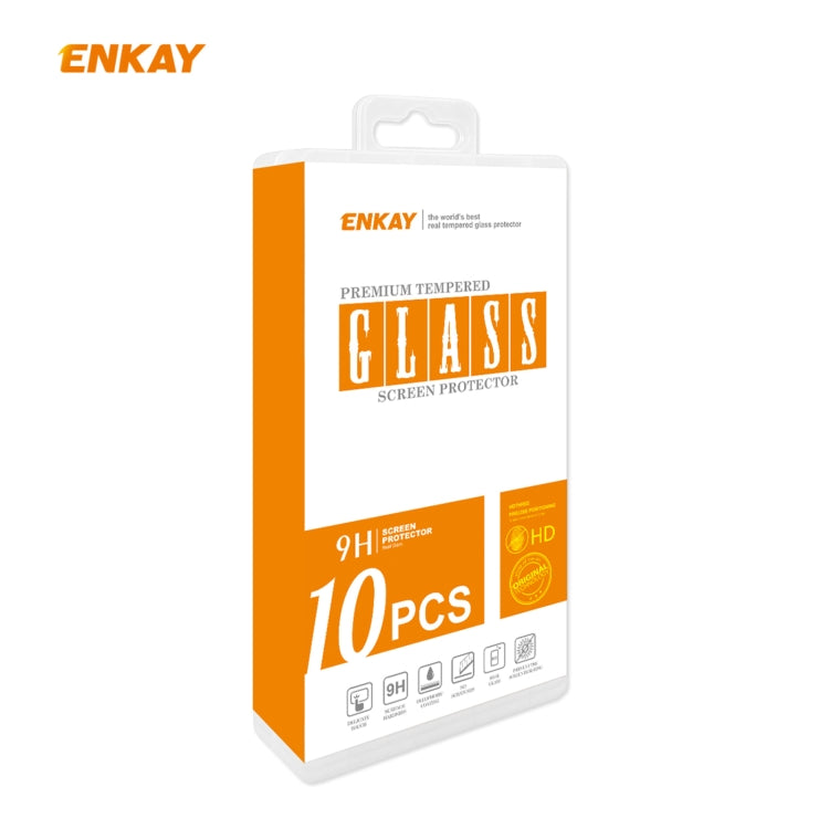 For Huawei P Smart 2021 10 PCS ENKAY Hat-Prince Full Glue 0.26mm 9H 2.5D Tempered Glass Full Coverage Film - Huawei Tempered Glass by PINWUYO | Online Shopping UK | buy2fix