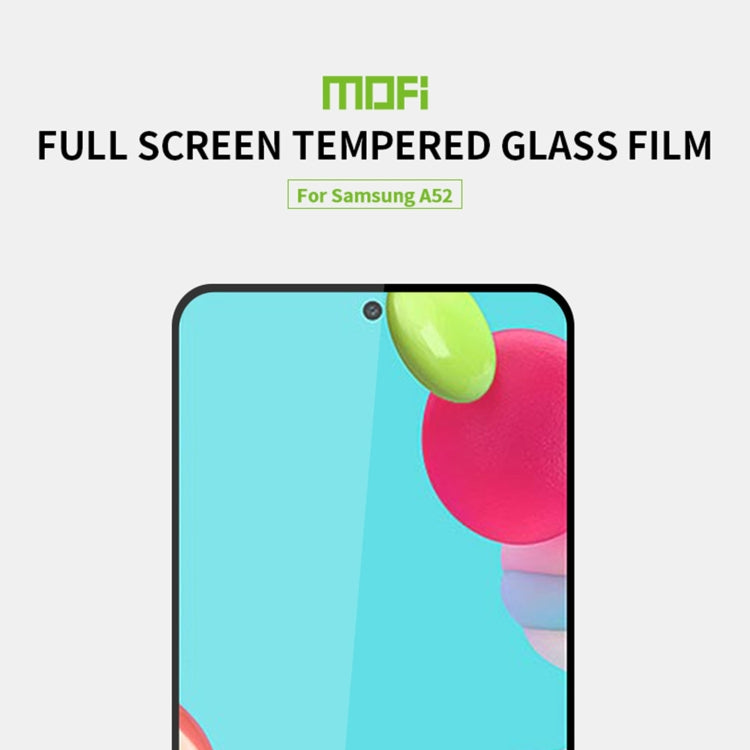 For Samsung Galaxy A52 5G / 4G MOFI 9H 2.5D Full Screen Tempered Glass Film(Black) - Galaxy Tempered Glass by PINWUYO | Online Shopping UK | buy2fix