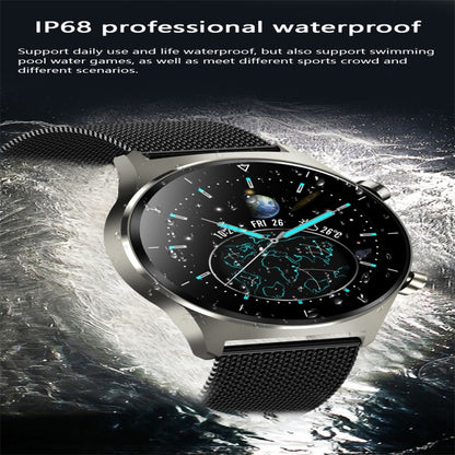 E13 1.28 inch IPS Color Screen Smart Watch, IP68 Waterproof, Steel Watchband, Support Heart Rate Monitoring/Blood Pressure Monitoring/Blood Oxygen Monitoring/Sleep Monitoring(Silver) - Smart Wear by buy2fix | Online Shopping UK | buy2fix