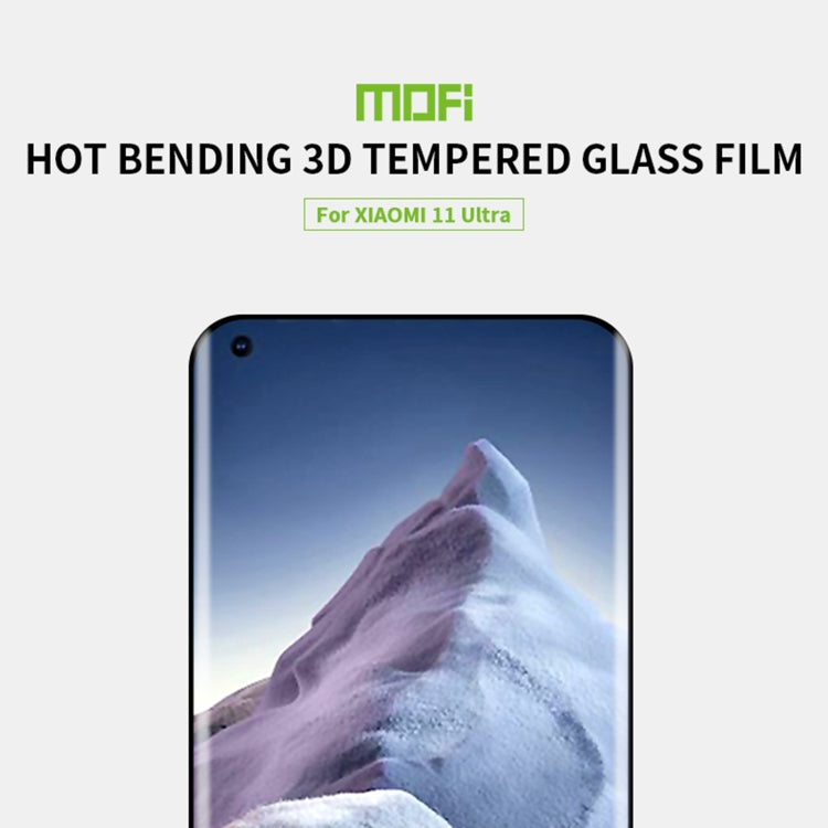 For Xiaomi Mi 11 Ultra MOFI 9H 3D Explosion Proof Thermal Bending Full Screen Covered Tempered Glass Film(Black) -  by MOFI | Online Shopping UK | buy2fix