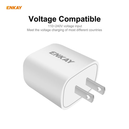 ENKAY Hat-Prince 20W PD Type-C + QC 3.0 USB Fast Charging Travel Charger Power Adapter with Fast Charge Data Cable, US Plug(With Micro USB Cable) - USB Charger by ENKAY | Online Shopping UK | buy2fix