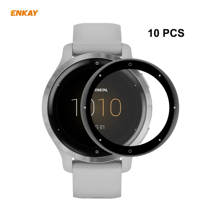 For Garmin Venu 2S / Vivoactive 4S 40mm 10 PCS ENKAY Hat-Prince 3D Full Screen Soft PC Edge + PMMA HD Screen Protector Film - Screen Protector by ENKAY | Online Shopping UK | buy2fix