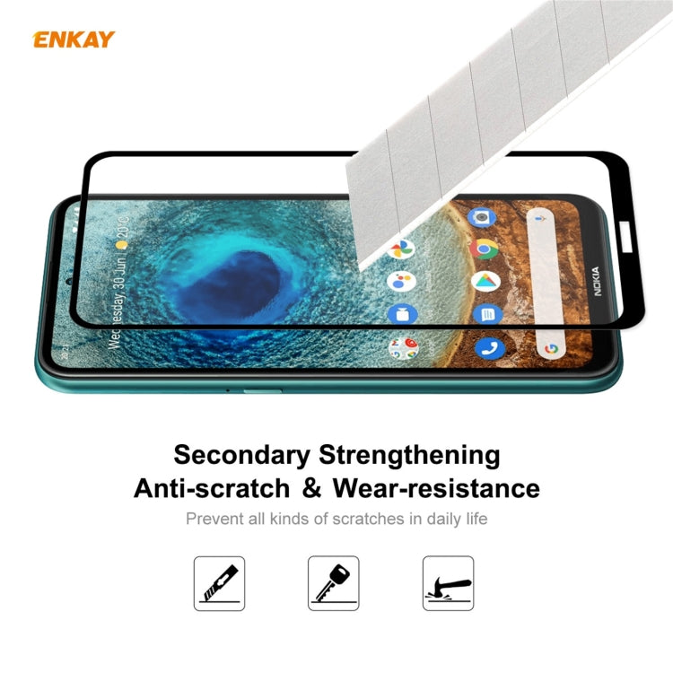 For Nokia X10 / X20 ENKAY Hat-Prince Full Glue 0.26mm 9H 2.5D Tempered Glass Full Coverage Film - Nokia Tempered Glass by ENKAY | Online Shopping UK | buy2fix